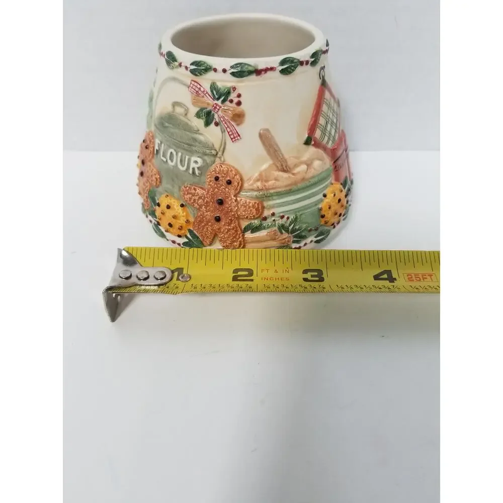 Yankee Candle Ceramic Gingerbread Kitchen Jar Candle Topper Shade Country Style